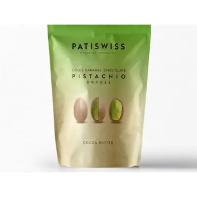 Patiswiss Dolce Caramel Chocolate Pistachio Dragee 80 Gram