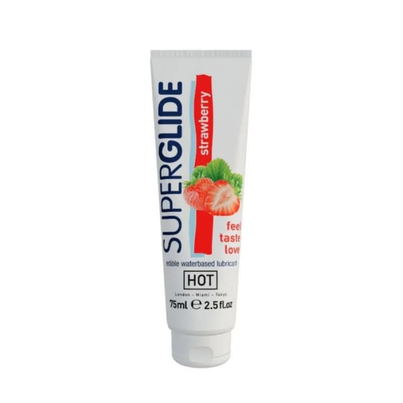 Hot Superglide Strawberry Lubricant 75Ml