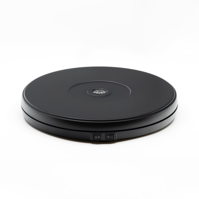 360 Degree Turntable Display Stand with LED (Black)