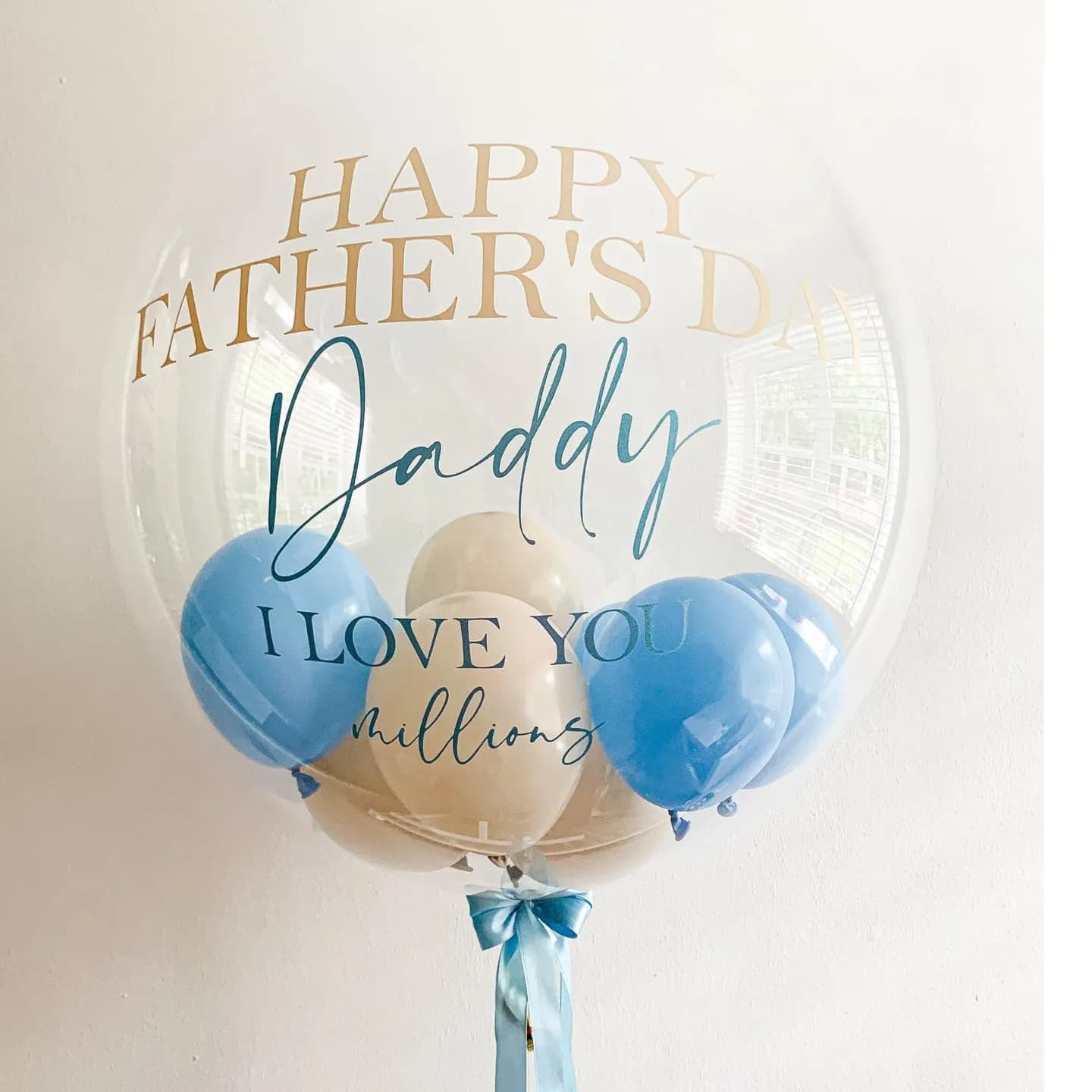 Happy Fathers Day Dady Printed Bobo Helium Balloon