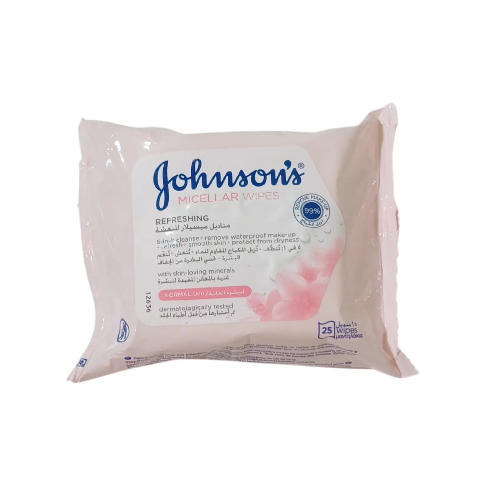 Jhonsons Miceller Wipes 25'sWith Skin-Loving Minerals