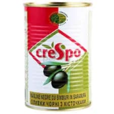 Crespo Black Whole Olives, 425 G