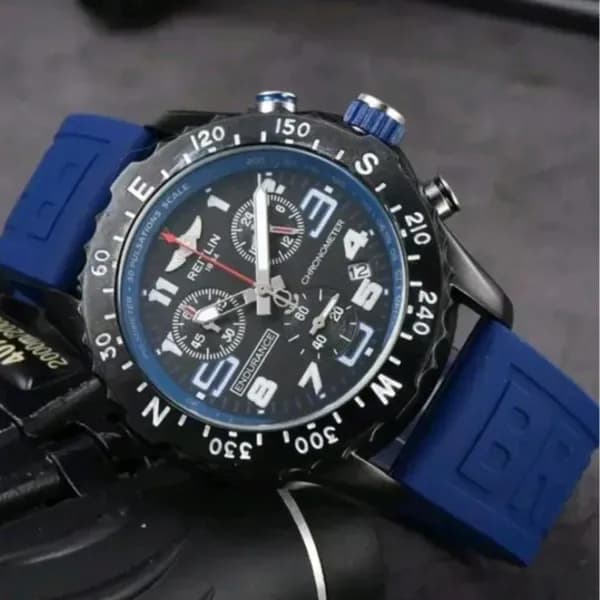 Top Fashion Watches For Mens Luxury Endurance Sport Automatic Date Wristwatch S52332 Blue