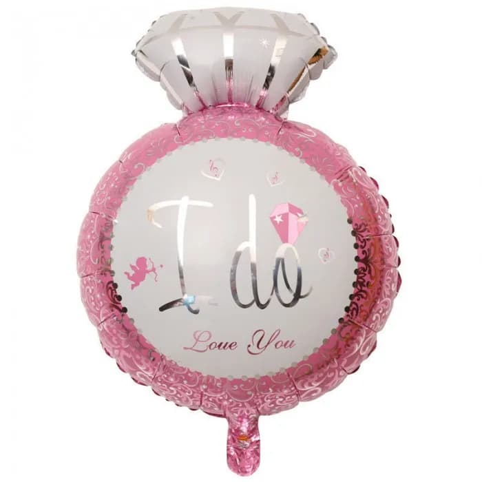 I Do Ring Helium Balloon (Pink Or Blue )