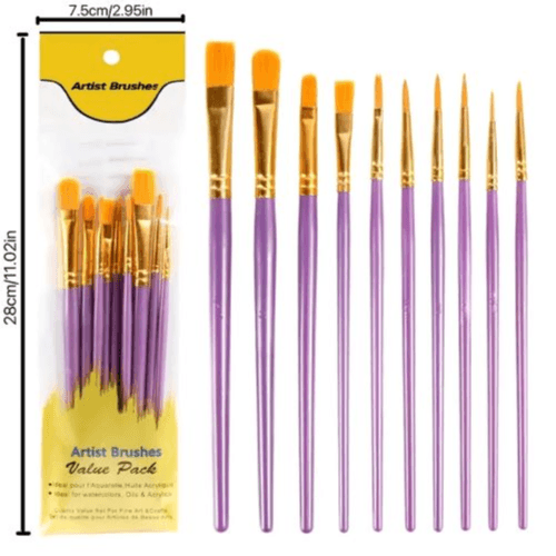 10pcs Oil Painting Pen Plastic Rod Watercolor Water (Blue)