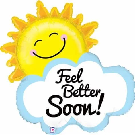 Feel Better Soon Sunshine Helium Balloon (31In)