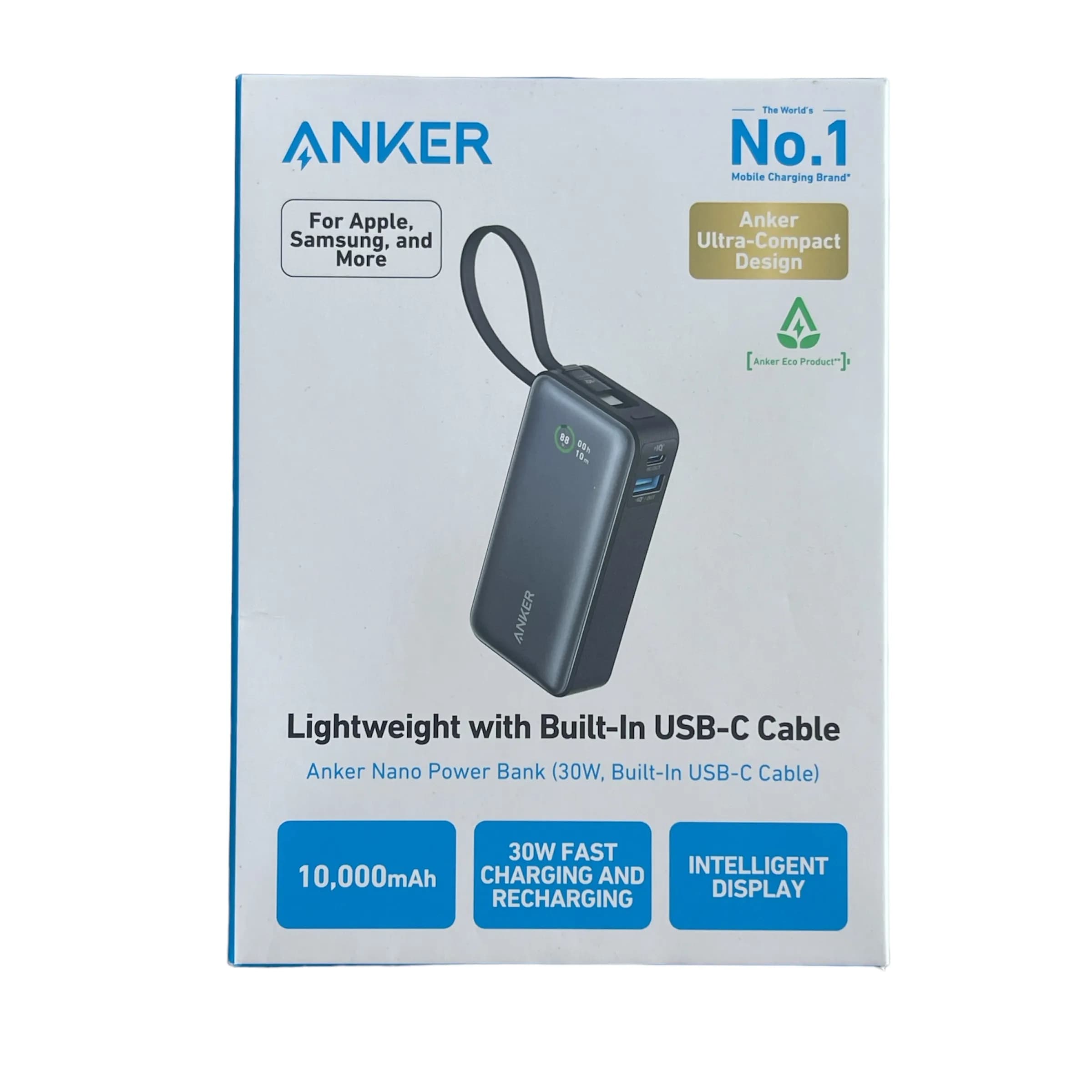 Anger power nano bank 10000mah 30w usb-c