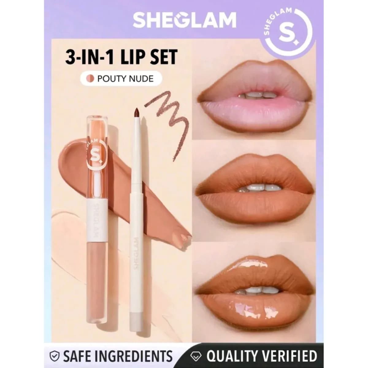 SHEGLAM SOFT 90'S GLAM LINER DUO SET POUTY NUDE