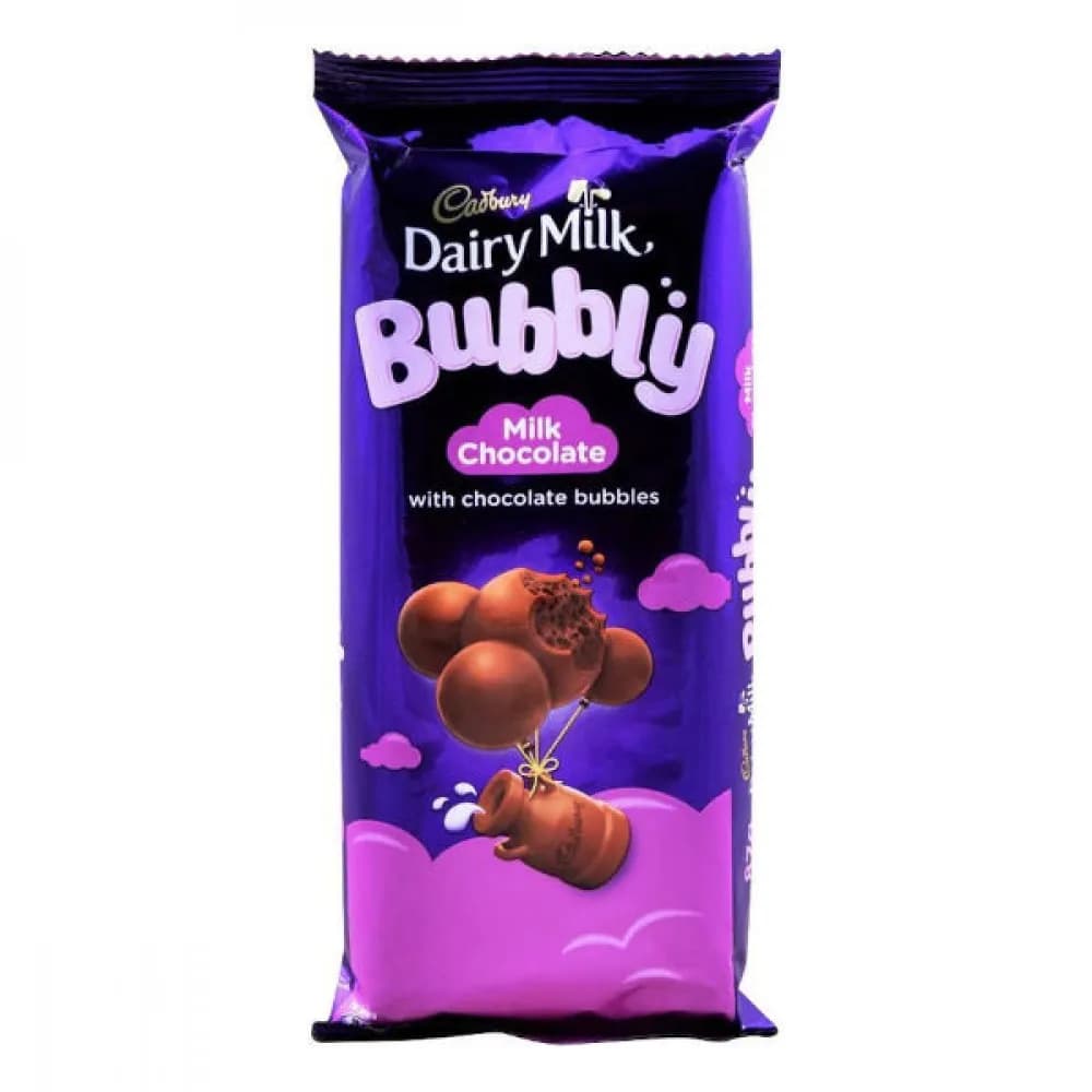 Cadbury Dairy Milk Bubbly Milk Chocolate, 87g