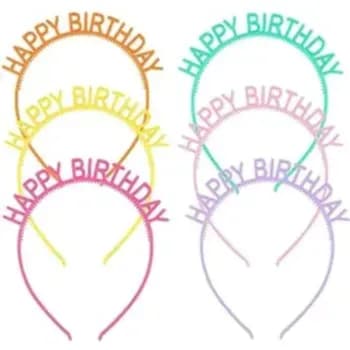 Happy Birthday Hair Band Mixed Colour 1 Pcs