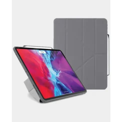 Book Cover Smart Case for iPad 12.9 Inch - Soft Gray