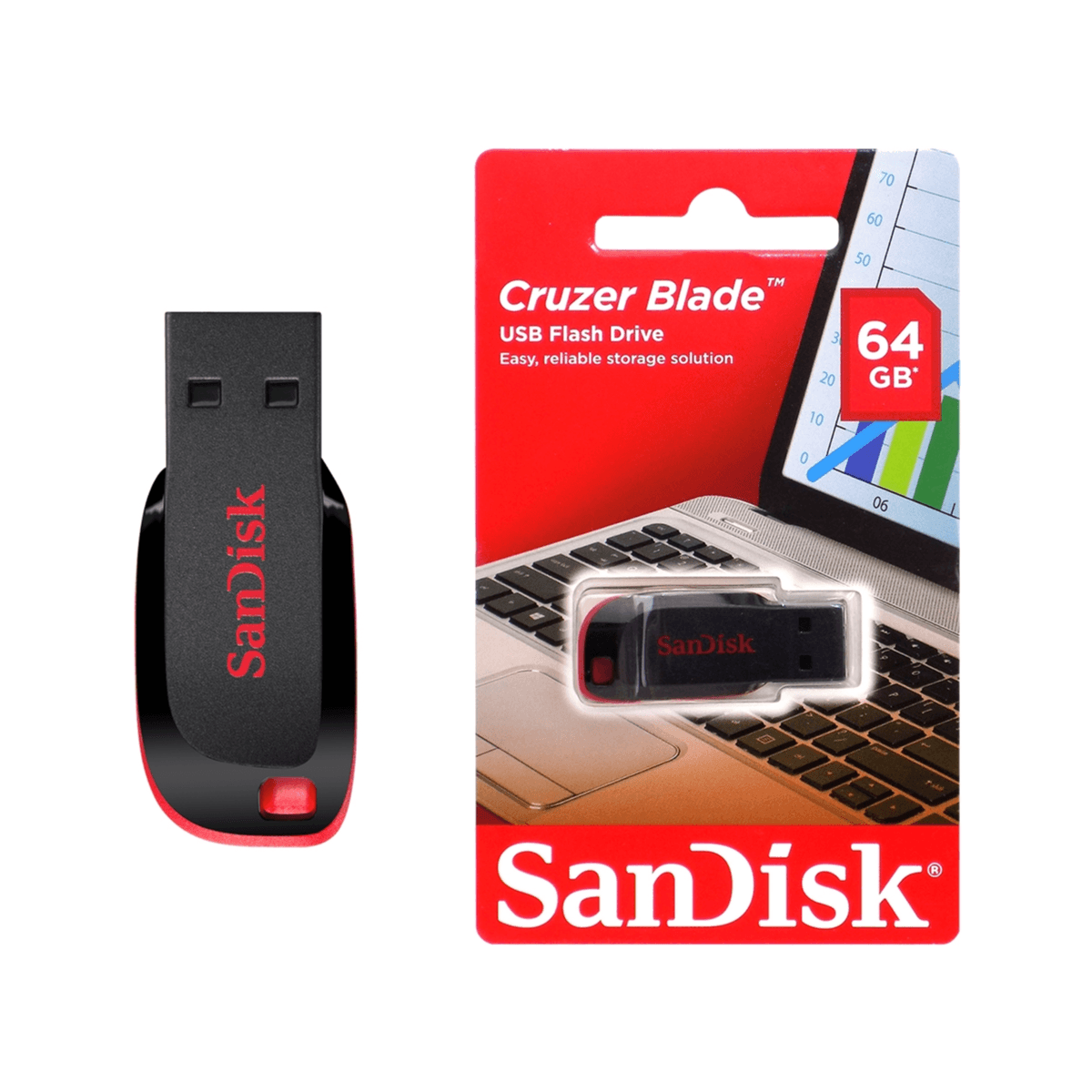 SANDISK CRUZER BLADE [64GB] FLASH DRIVE