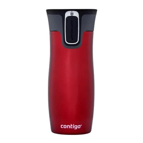 contigo autoseal west loop vacuum insulated stainless steel travel mug red 470ml