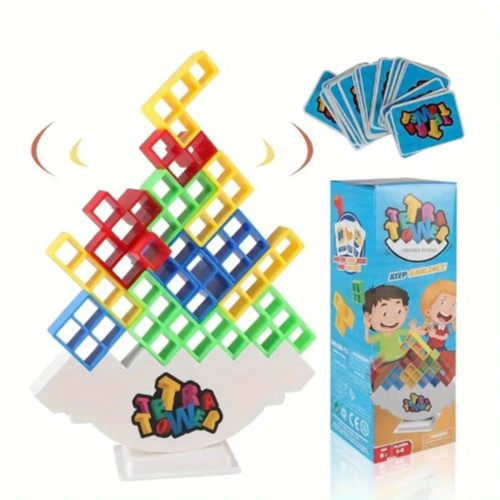 Tetra Tower Balance Stacking Blocks Desktop Game