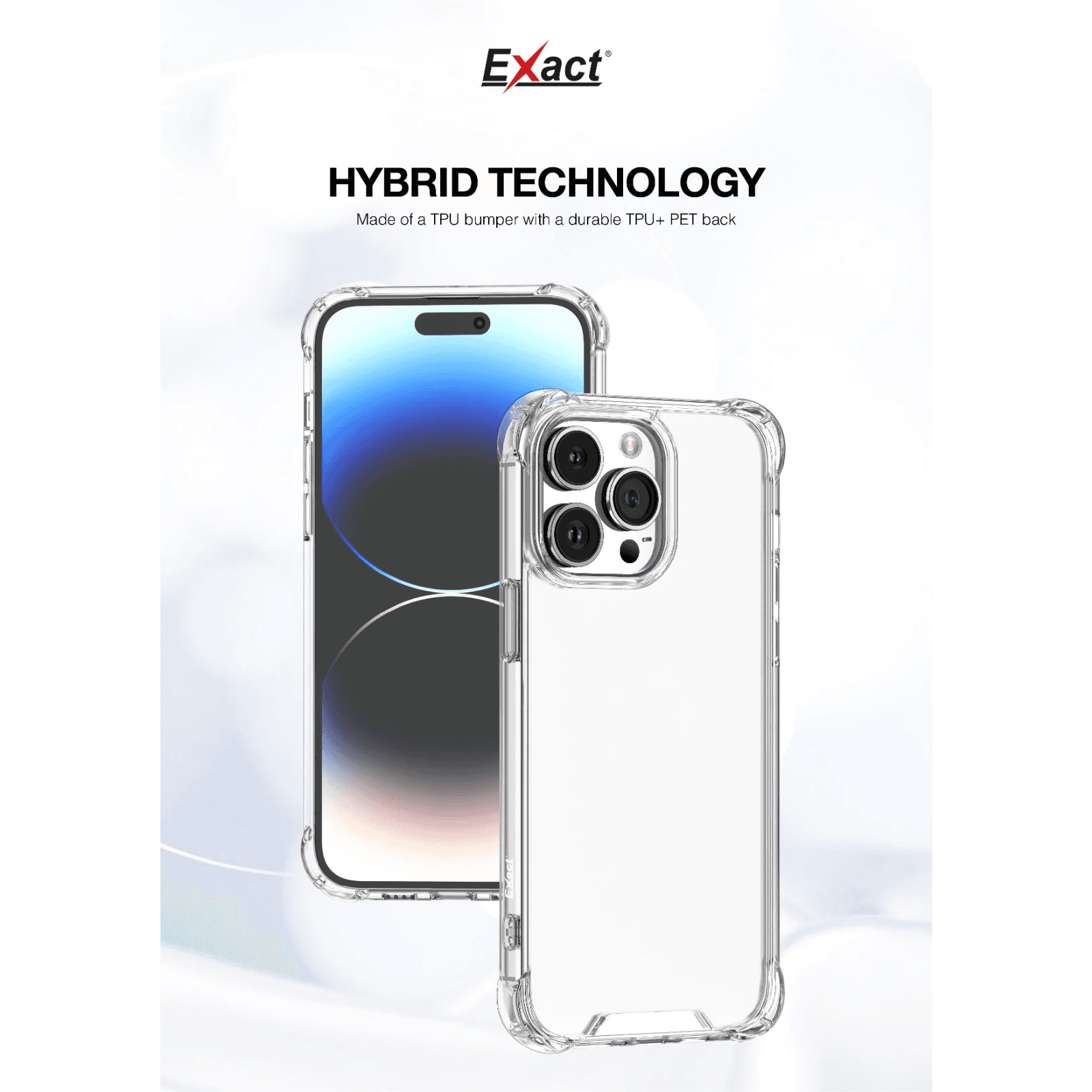 كفر شفاف Exact case clear iPhone 15 plus