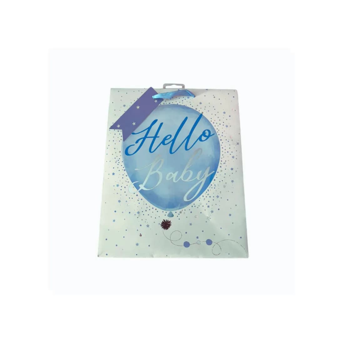 Hello Baby Gift Bag Small Blue