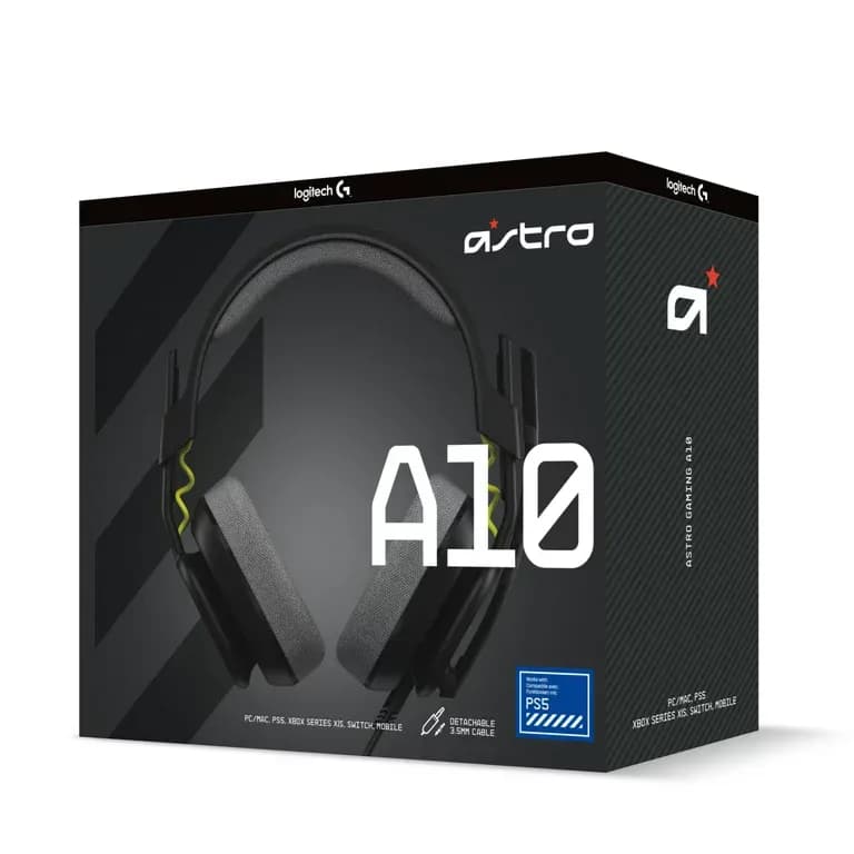 Astro A10 Gaming Headset Gen 2 - Over-Ear Headphones with flip-to-Mute Microphone, 32 mm Drivers, for Xbox Series X|S, Xbox One, Playstation 5, Playstation 4, Nintendo Switch, PC, Windows ,Mac Book