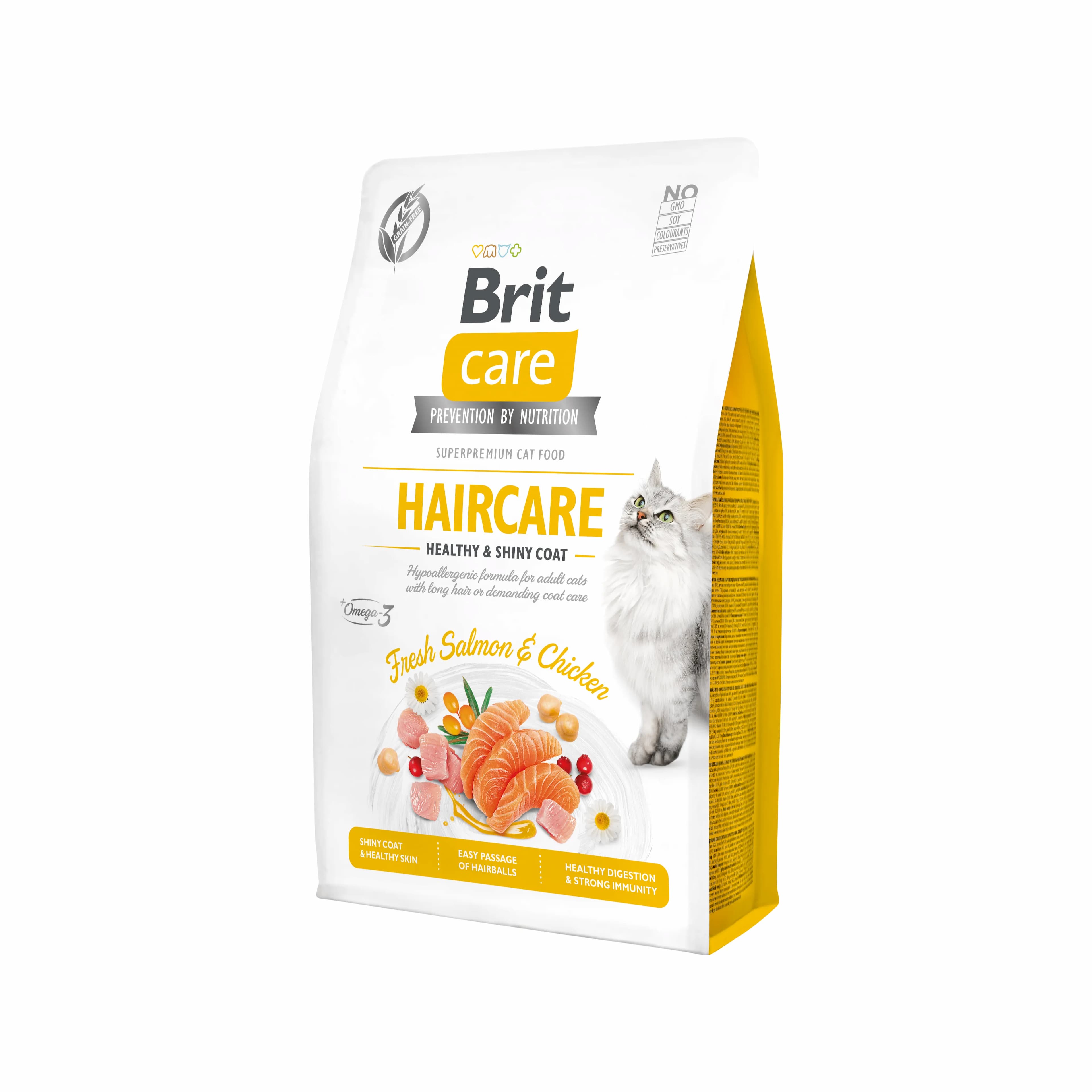 Brit Care Cat Grain-Free Haircare Healthy & Shiny Coat, 2 kg