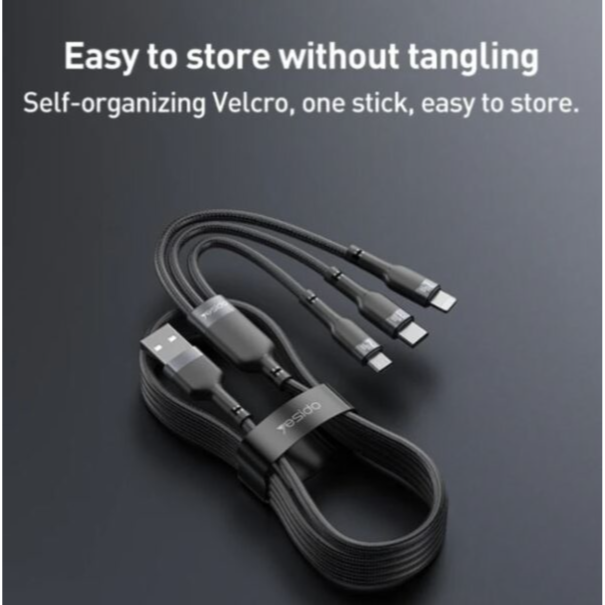 Yesido 3 In 1 USB Cable For Data Cable Charging Cable Multiple Devices 1m CA91