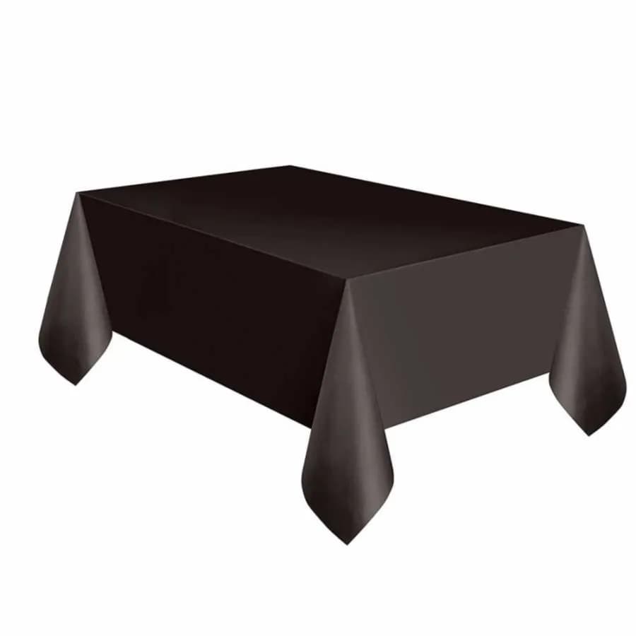 Plastic Table Cover Black (135cm X 270cm)