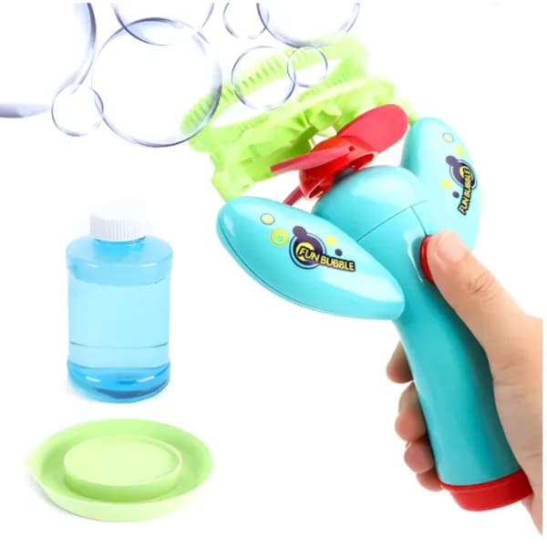 Moon Bubble Burst Bubble Storm Bubble Maker Toy Gun For Kids-Blue (GNFS65)