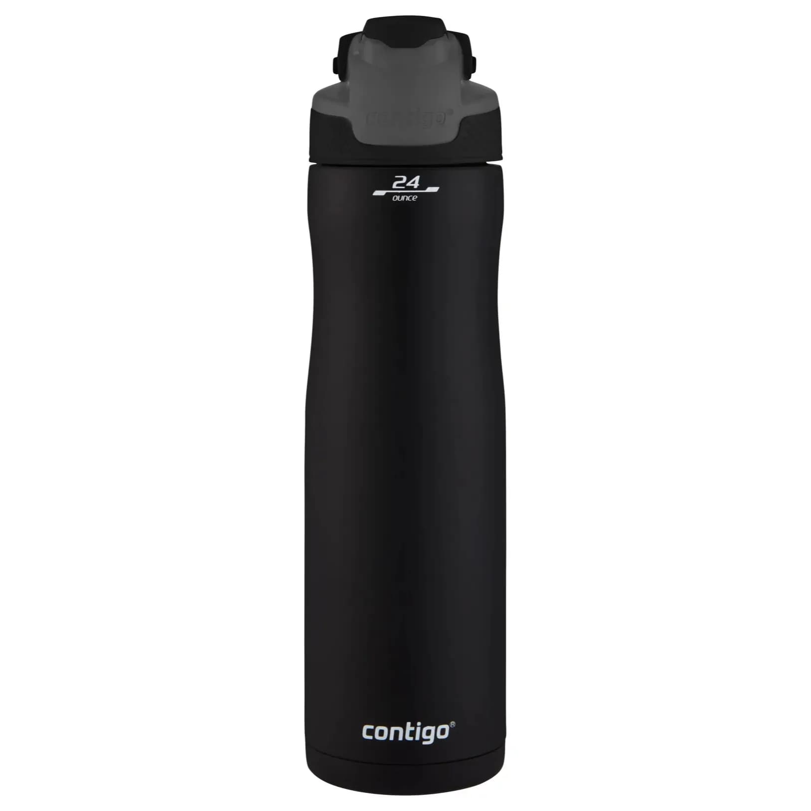 contigo autoseal chill vacuum insulated stainless steel water black bottle 720ml