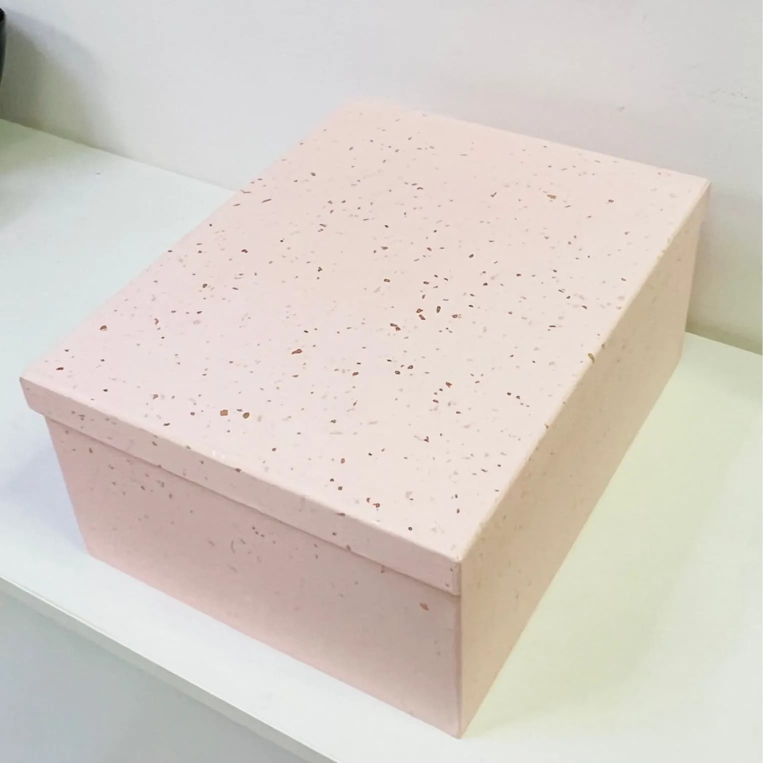 large pink gold dust gift box