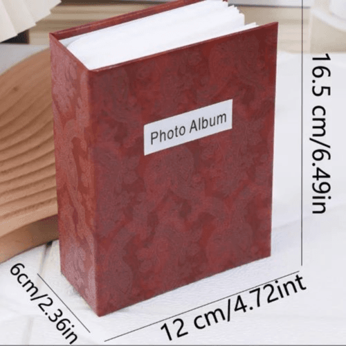 Vintage-Inspired Photo Album(Red) - 15.5cm X 11cm100 Pockets (Red)