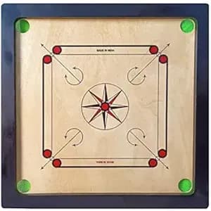 Carrom Board with Wooden Carrom Coin + Striker Powder Carrom Board Family Game Large Size