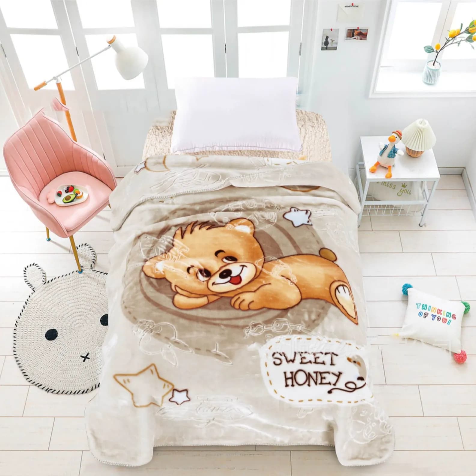 Beige Super Soft Sweet Honey Baby Blanket