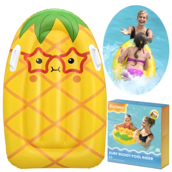 Bestway inflatable Pineapple Shaped Buddy Pool Rider Float For Kids (POLT109)