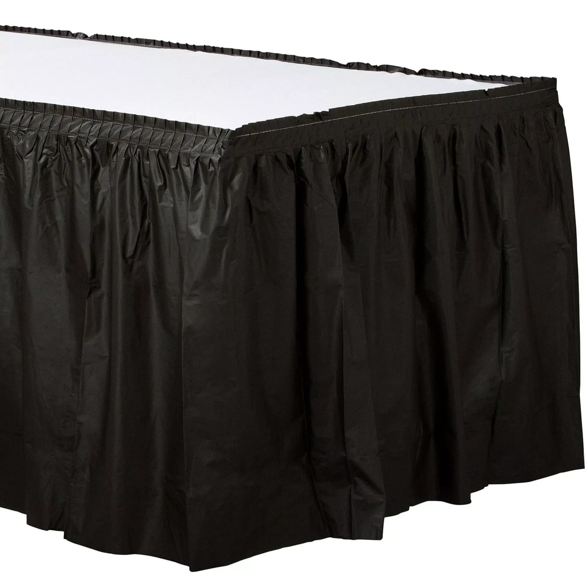 Plastic Skirt Table Cover (Black) 75cm X 4,26cm