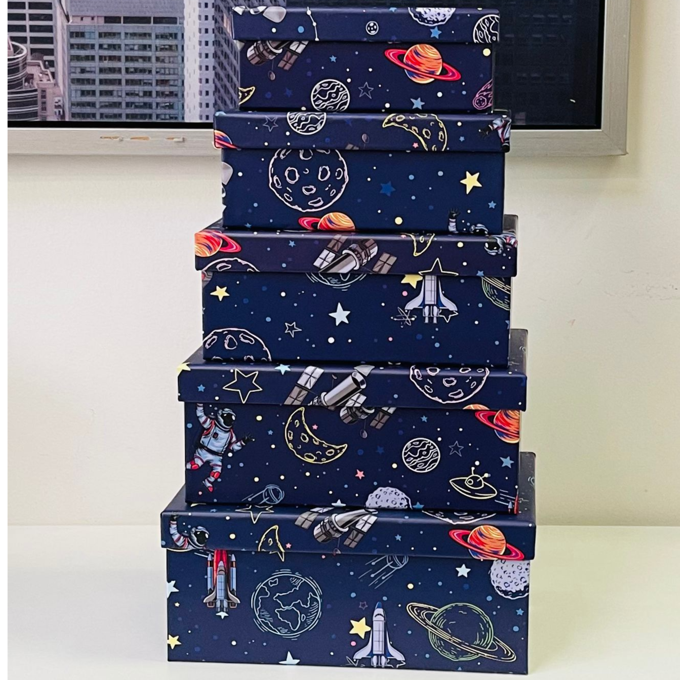 small 5 pcs set of astronaut gift box