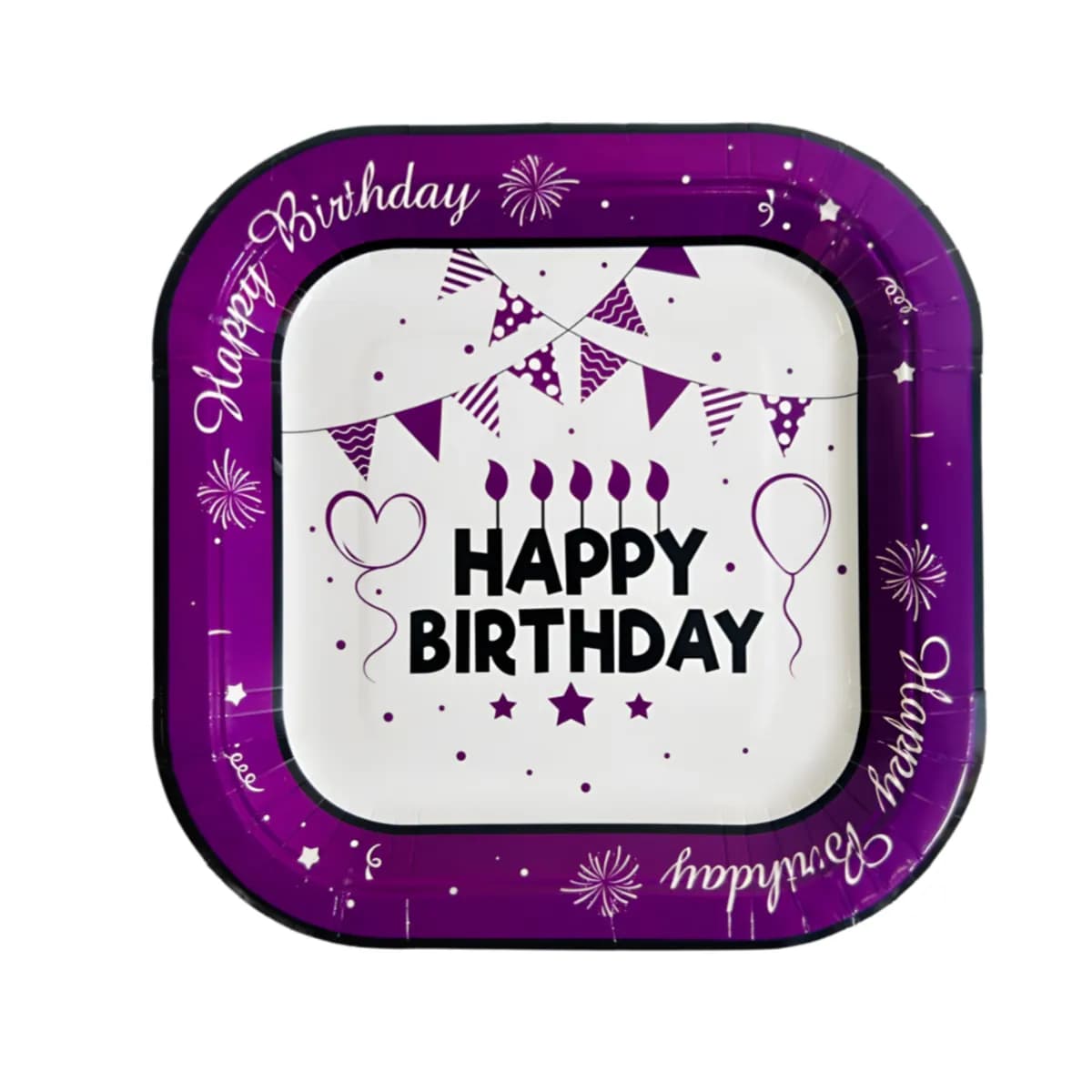 Happy Birthday Themed Birthday Party  Disposable Plates-Pack Of 6 Pieces-Small Size - (PIGC210)