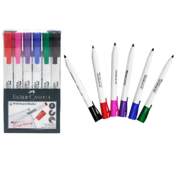 Faber Castell Whiteboard Marker Slim Wallet -Pack Of 6 Colors (WMFC08)
