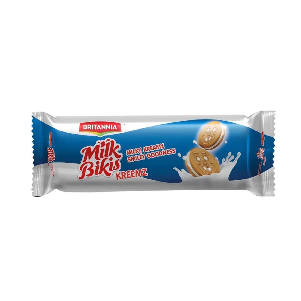 Britannia Milk Bikis Milky Flavoured Sandwich Biscuits 100 G