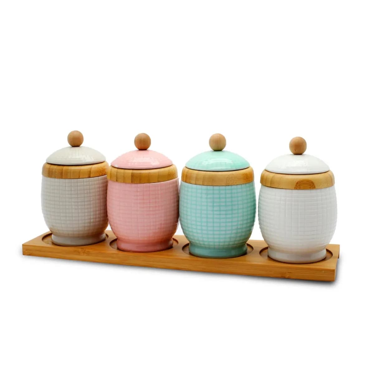 Decopor 5 pcs Spice Jars Set