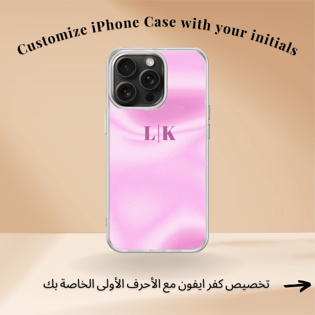 Customized Initials MagSafe Case for iPhone - Pink