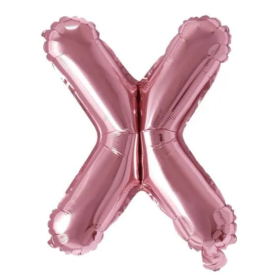 40 Inch Rose Gold Letter X Balloon With Helium