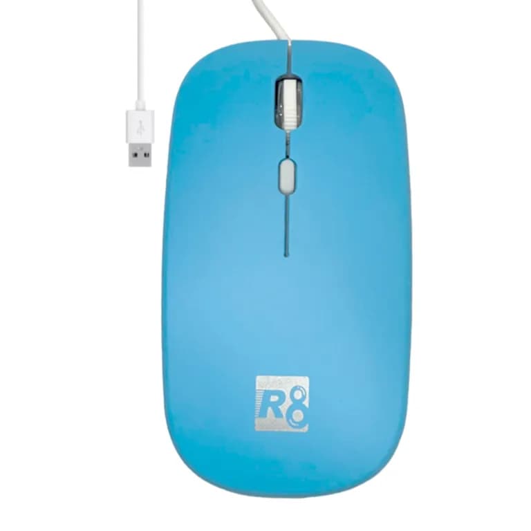 Wired Illuminated Color Mouse for computer and Laptop - R8 1612 Blue