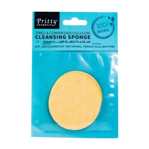 Pritty Dried and Compressed Cellulose Cleansing Sponge