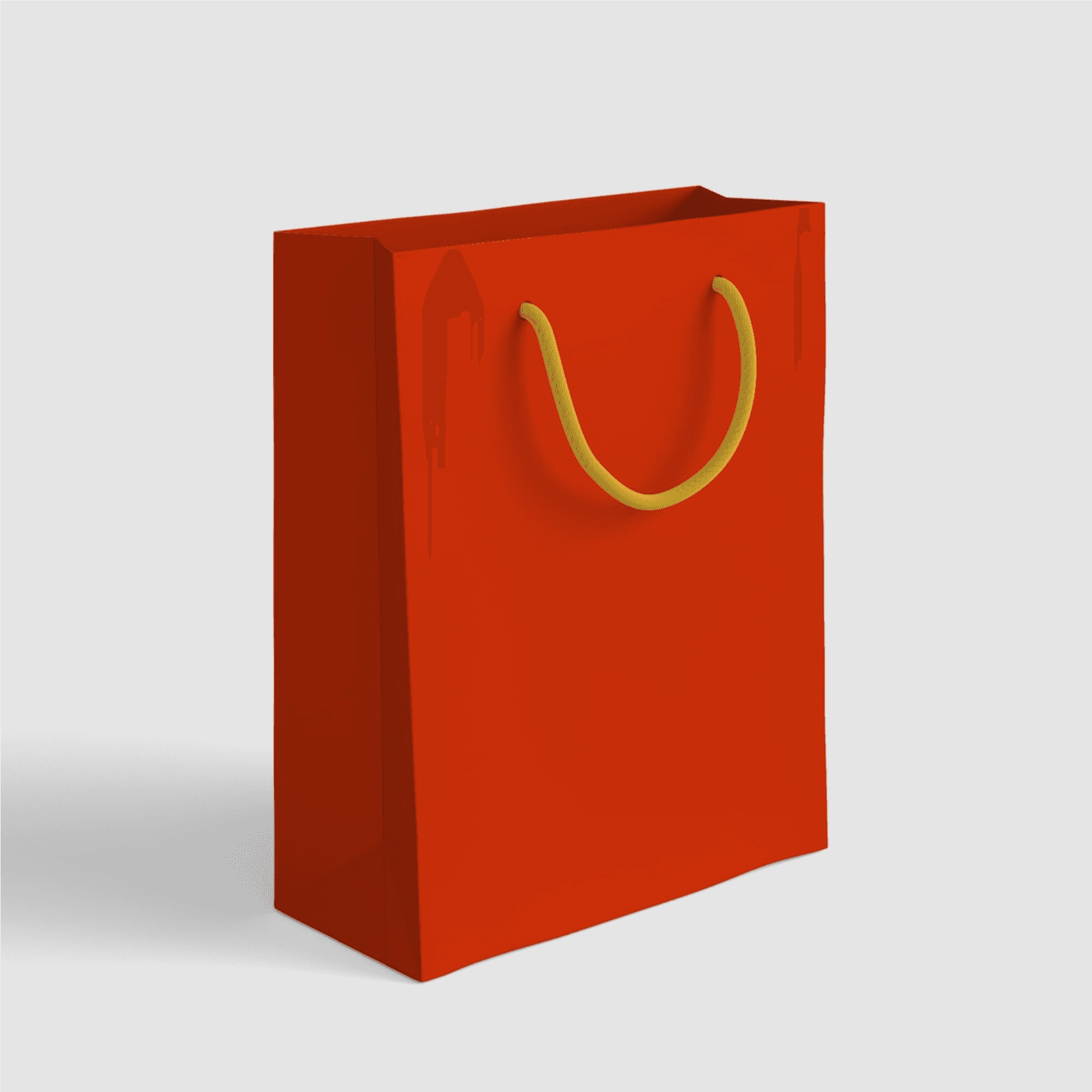 كيس ورقي أحمر عادي مقاس 32x26x12