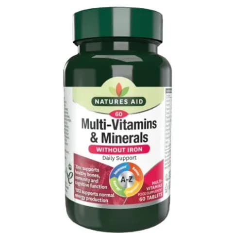 Nature Aid Multi-Vitamins & Minerals 60 Tablets