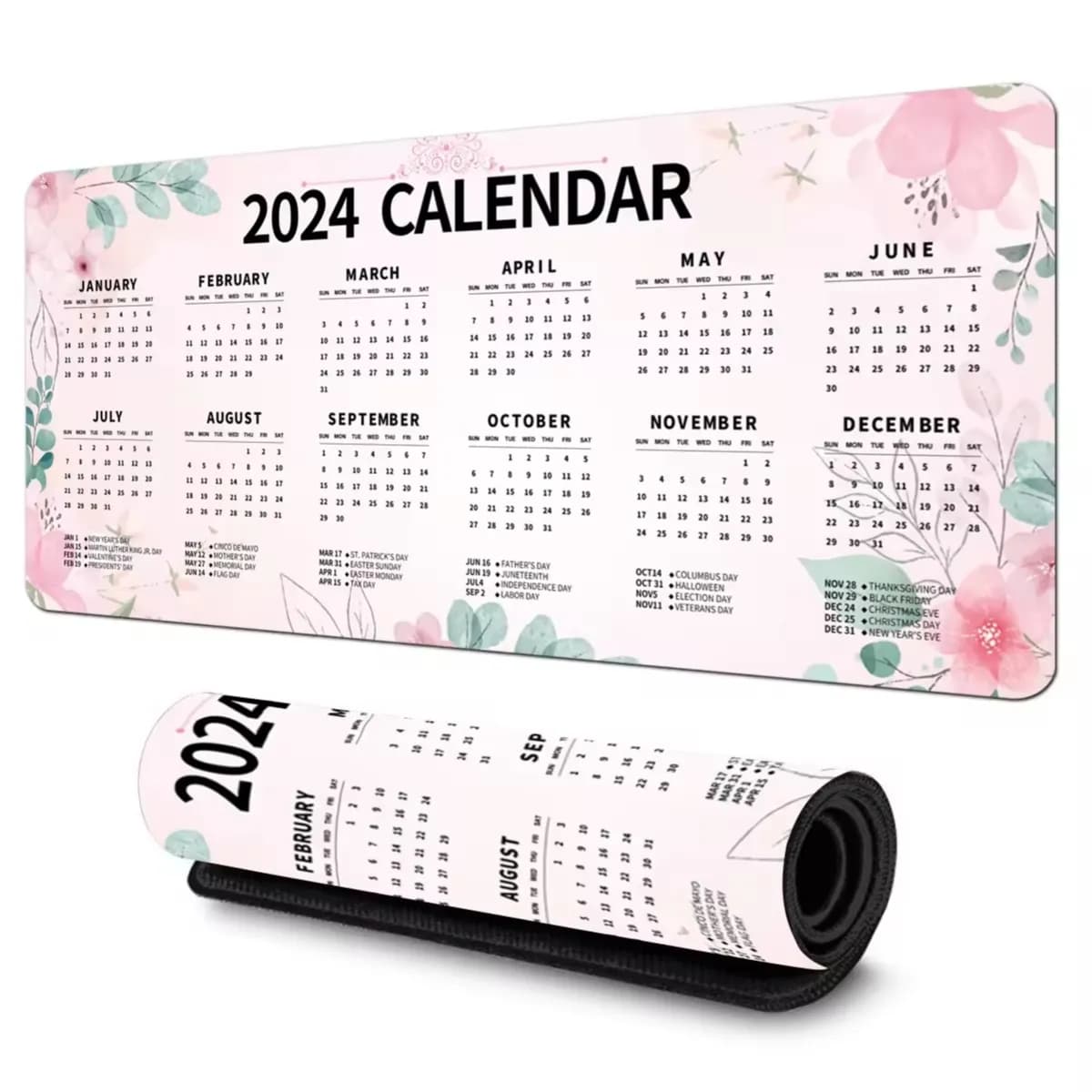 2024 Mouse Pad Calendar( pink)