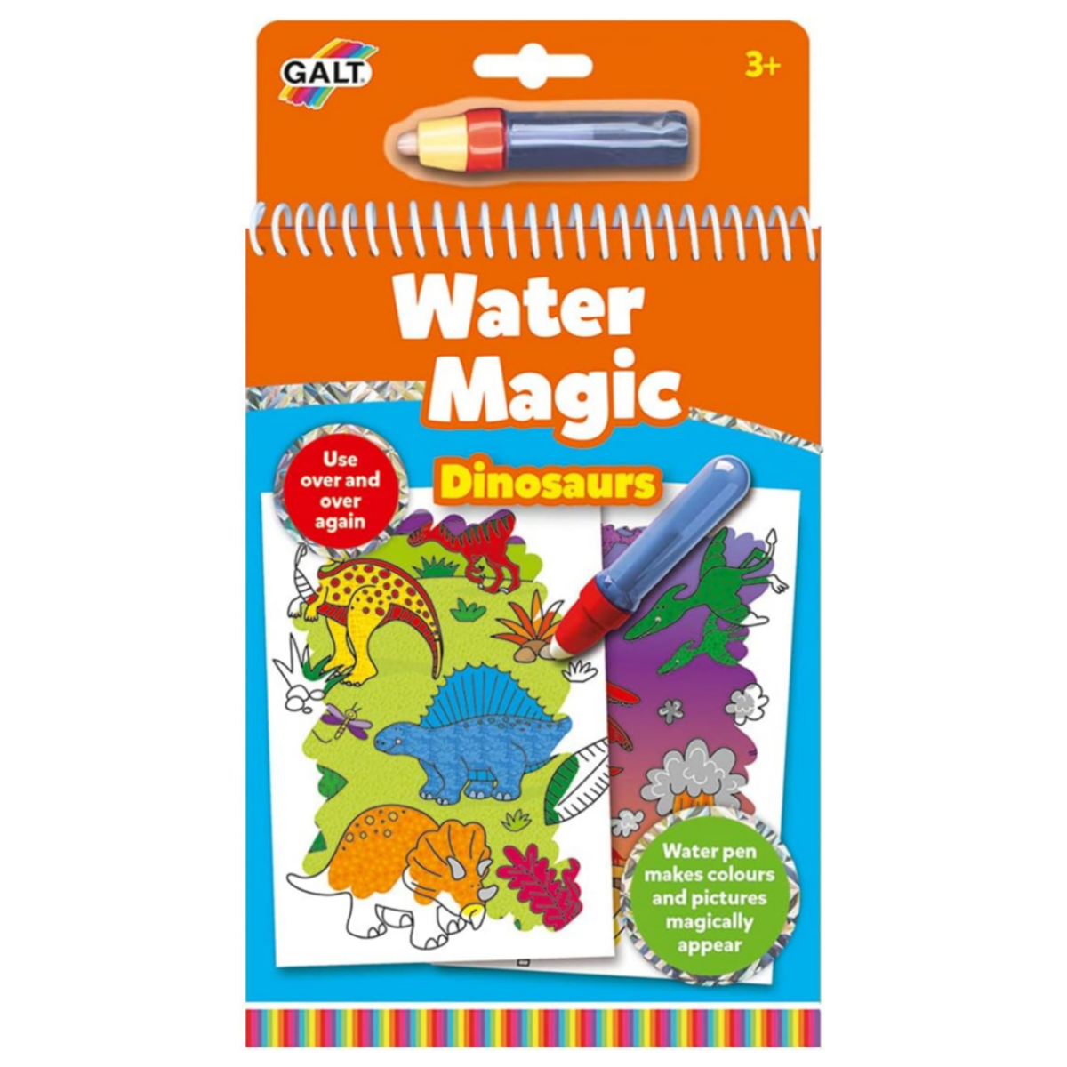 Galt Water Magic - Dinosaurs Colouring Book With Water Pen For kids - DWFS89