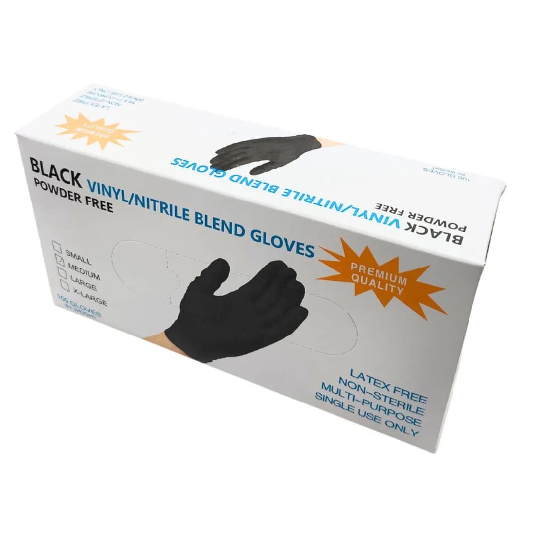 Black Synthetic Gloves - Powder Free