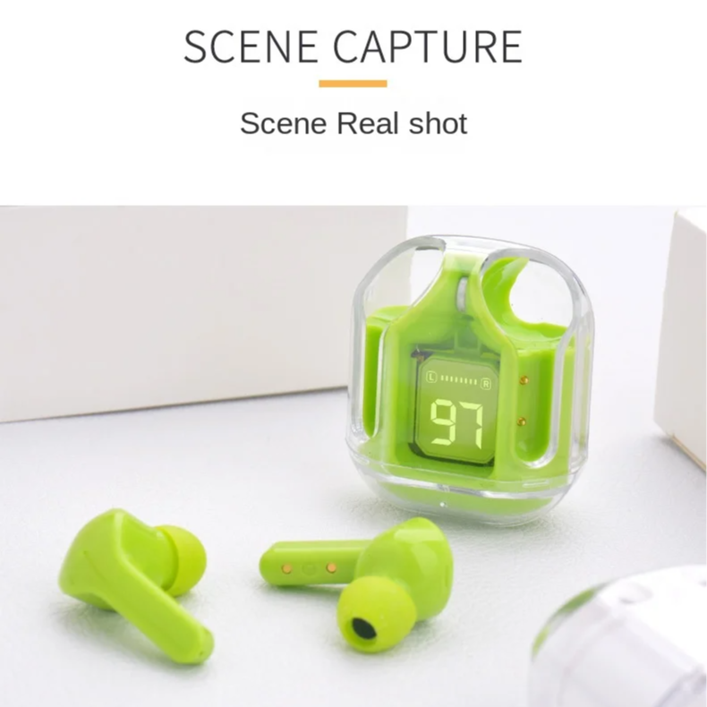 Transparent Wireless Headphones(green)