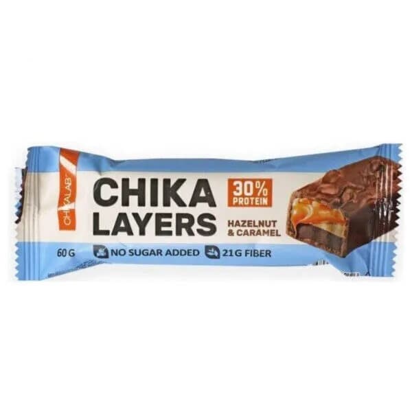 Chikalayers Chocolate Protein Bar Hazelnut With Caramel 60G