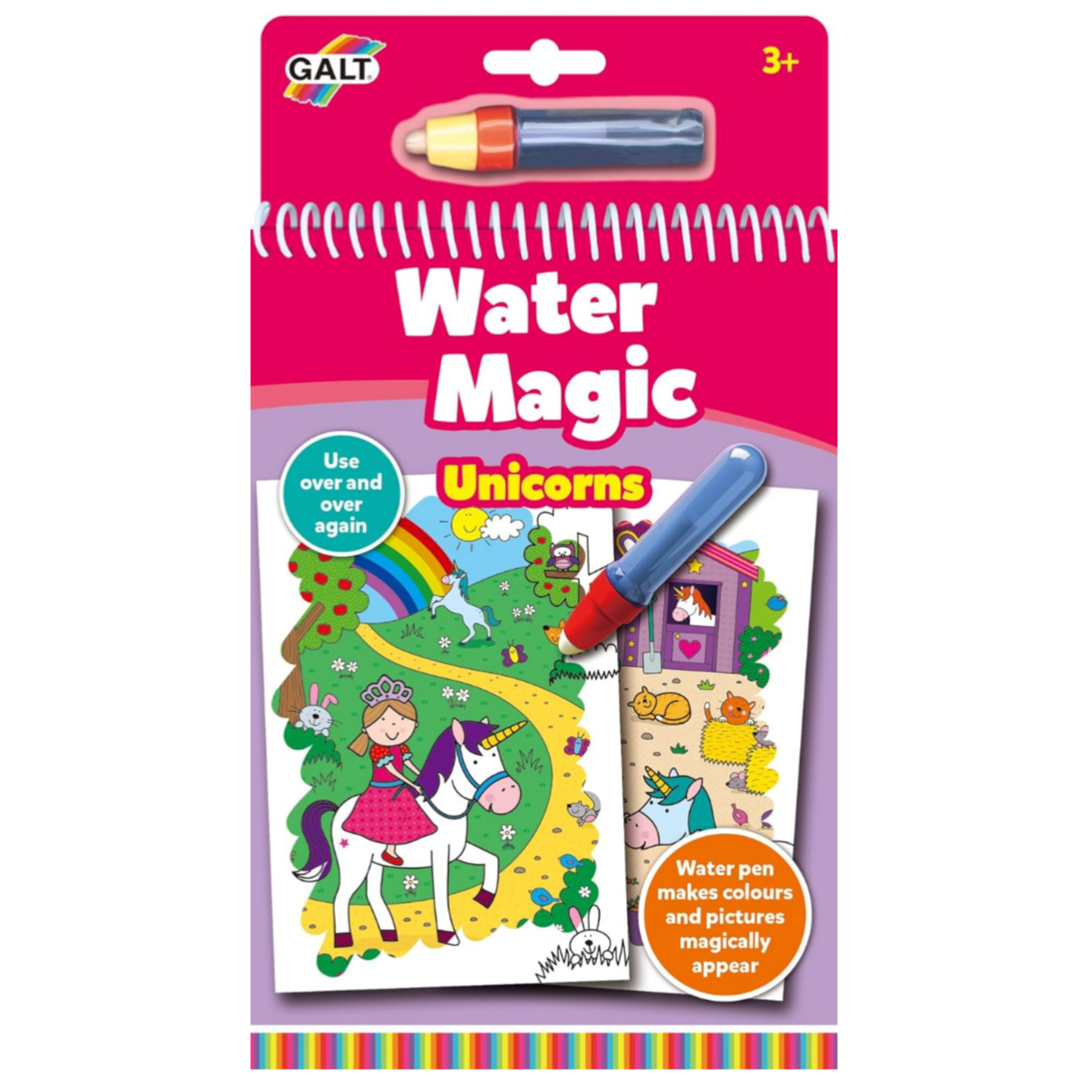 Galt Water Magic Unicorns Colouring Book With Water Pen Dwfs86