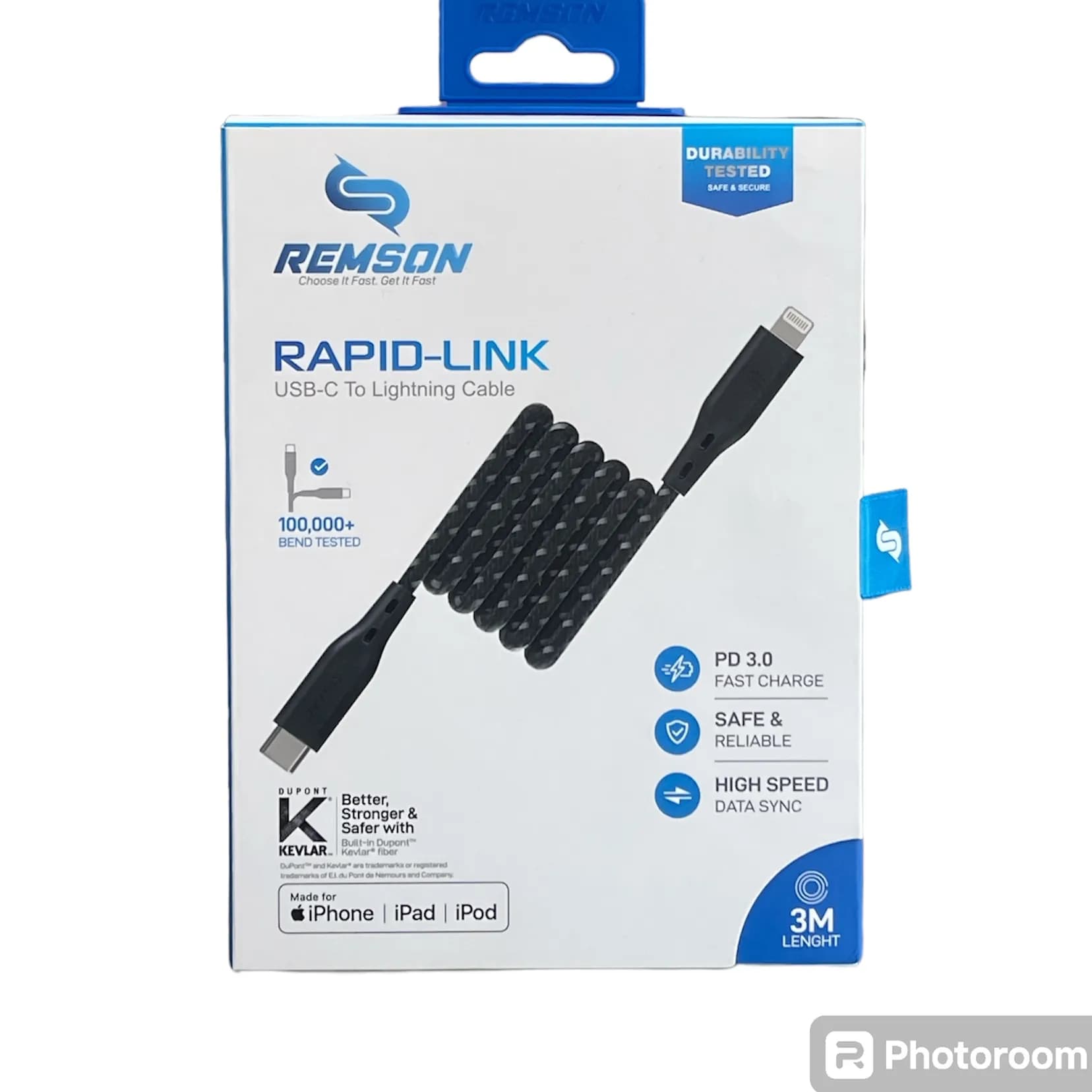 Remson cable 3m usb-c to lighting